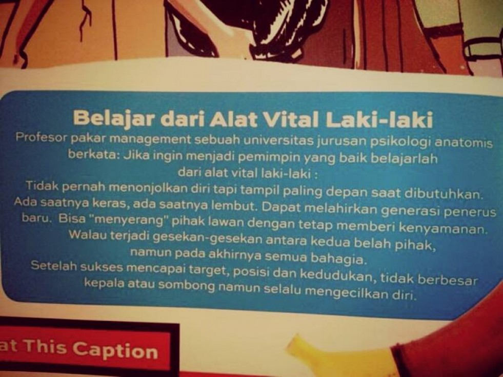 Belajar dari alat vital laki-laki